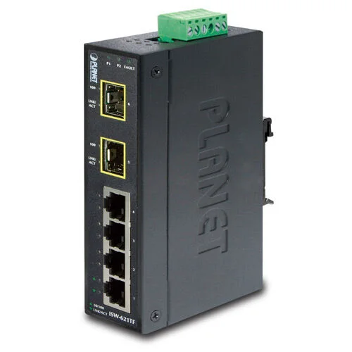 PLANET PL-ISW-621TF 4+2 100FX SFP PORT INDUSTRIAL ETHERNET SWITCH