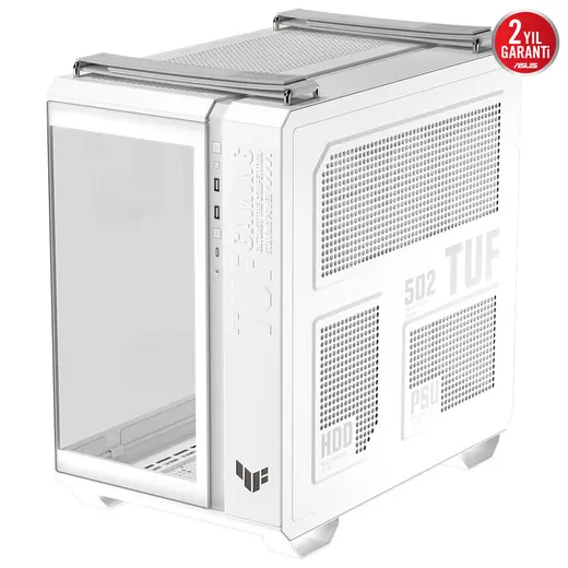 ASUS TUF GAMING GT502 HORIZON Gaming Mid-Tower PC Kasası Beyaz / 90DC0093-B19010 görseli 6
