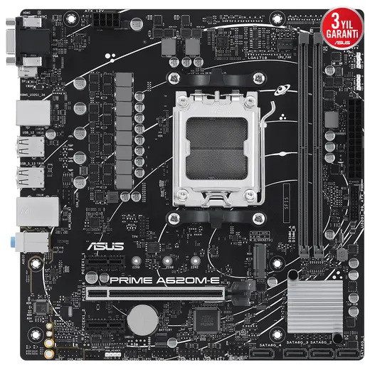 ASUS PRIME A620M-E-CSM DDR5 HDMI DP PCIE 4.0 AM5 mATX Kurumsal Anakart görseli 4