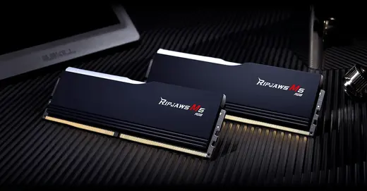 GSKILL 32GB (2X 16GB) DDR5 6000MHZ CL36 DUAL KIT RGB PC RAM RIPJAWS M5 F5-6000J3636F16GX2-RM5RK görseli 1