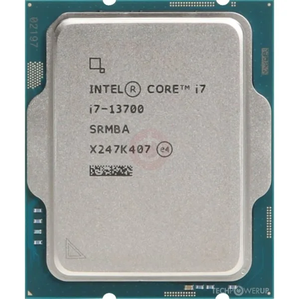 INTEL CORE i7 13700 54MB 16çekirdekli O/B UHD VGA 1700p 65w Kutusuz+Fansız