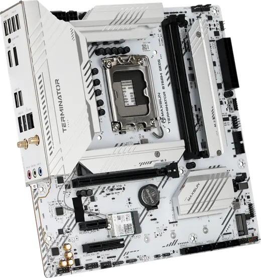 MAXUN TERMINATOR B760M GKD5 ICE DDR5 HDMI-DP PCIE 4.0 1700p mATX BEYAZ görseli 3