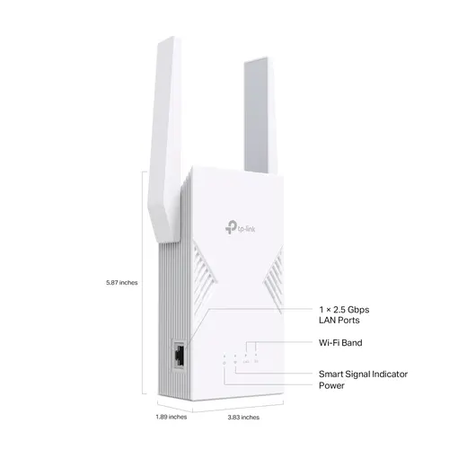 TP-LINK RE235BE WIFI7 BE3600 Çift Bant Menzil Genişletici Priz Tip görseli 8