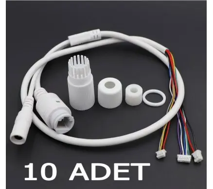 10 ADET IP KAMERA KABLOSU LEDLİ 9 PIN'Lİ ( 2P2.0+8P1.25 ) PLASTİK PİN SOKET DAHİL