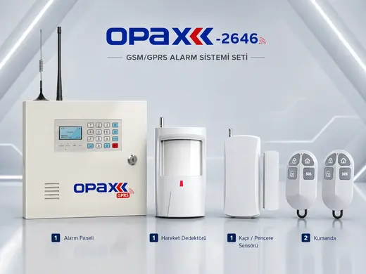 OPAX-2646 Kablolu ve Kablosuz GPRS/GSM Alarm Paneli görseli 3