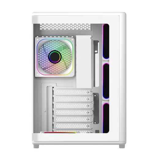 COOLERMASTER ELITE 600 Curve TG E600-WGNN-S02 7-ARGB Fanlı Gaming Mıd-Tower PC Kasası Beyaz görseli 1