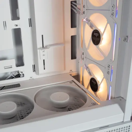 AIGO AIRNOVA Beyaz 850W 80+ Bronze 7 Fanlı ARGB Mid Tower Kasa görseli 4