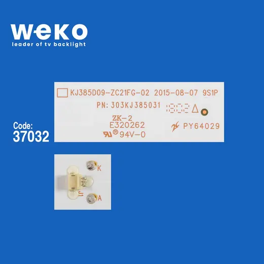 WKSET-6299 37032X4 KJ385D09-ZC21FG-02 303KJ385031 4 ADET LED BAR alternatif görünüm