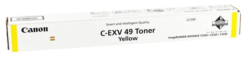 Canon EXV-49 Orjinal Sarı Toner IR-C 3300 3320 3325 3330 3530 3720 3730 3530