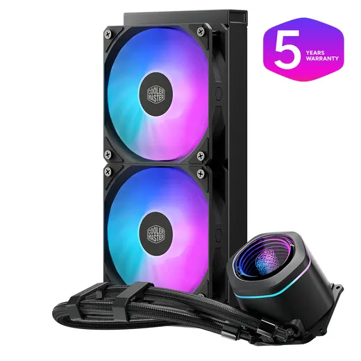 COOLERMASTER 240MM MasterLiquid Core Nex 240 MLX-D24M-A18PA-R1 ARGB AM5-1851p Sıvı Soğutmalı İşlemci Fanı görseli 1