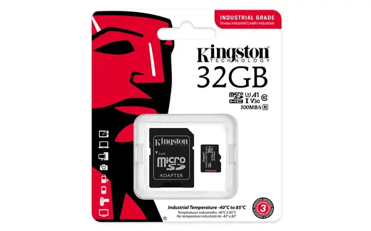 Kingston SDCIT2-32GB 32GB microSDHC Industrial C10 A1 pSLC Card + SD Adapter Hafıza Kartı alternatif görünüm