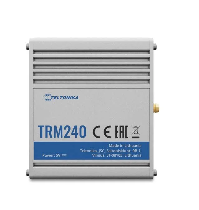 TELTONIKA TE-TRM240 4G (LTE) Endüstriyel Modem - Cat 1 (10/5 Mbps) - 1x SIM kart yuvası, 1x Radyo - 1x Micro USB