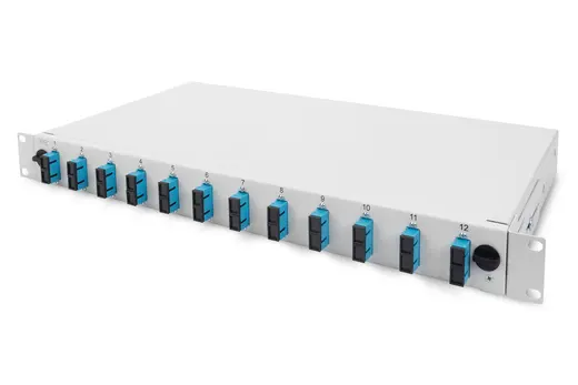 DIGITUS DN-96200-QL Sürgülü Boş Fiber Optik Sonlandırma Kutusu, Kilit Mekanizmalı, 1U, Ön Panel Haricen Temin Edilir görseli 5