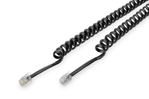 DIGITUS AK-460101-020-S UAE Bağlantı Kablosu, RJ10 Erkek / RJ10 Erkek, 2 metre, CU, 4x7x0,12mm, yassı tip kablo