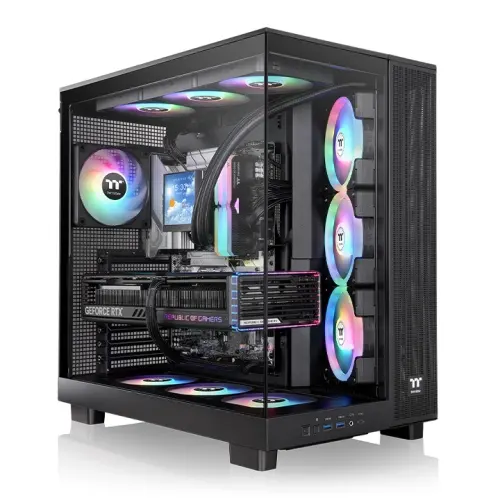 THERMALTAKE VIEW 380 CA-11E-00M1WN-00 4-ARGB Fanlı Gaming Mid-Tower PC Kasası görseli 6