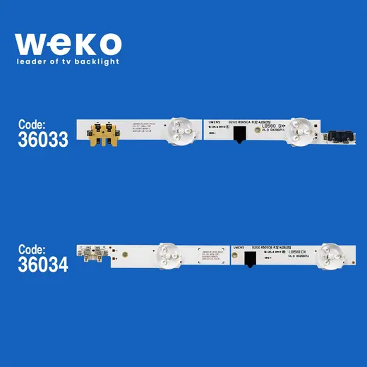 WKSET-6060 36033X11 36034X11 SAMSUNG 2013SVS65F L/R 22 ADET LED BAR alternatif görünüm