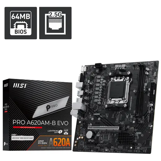 MSI MB PRO A620AM-B EVO AM5 DDR5 6800(OC)