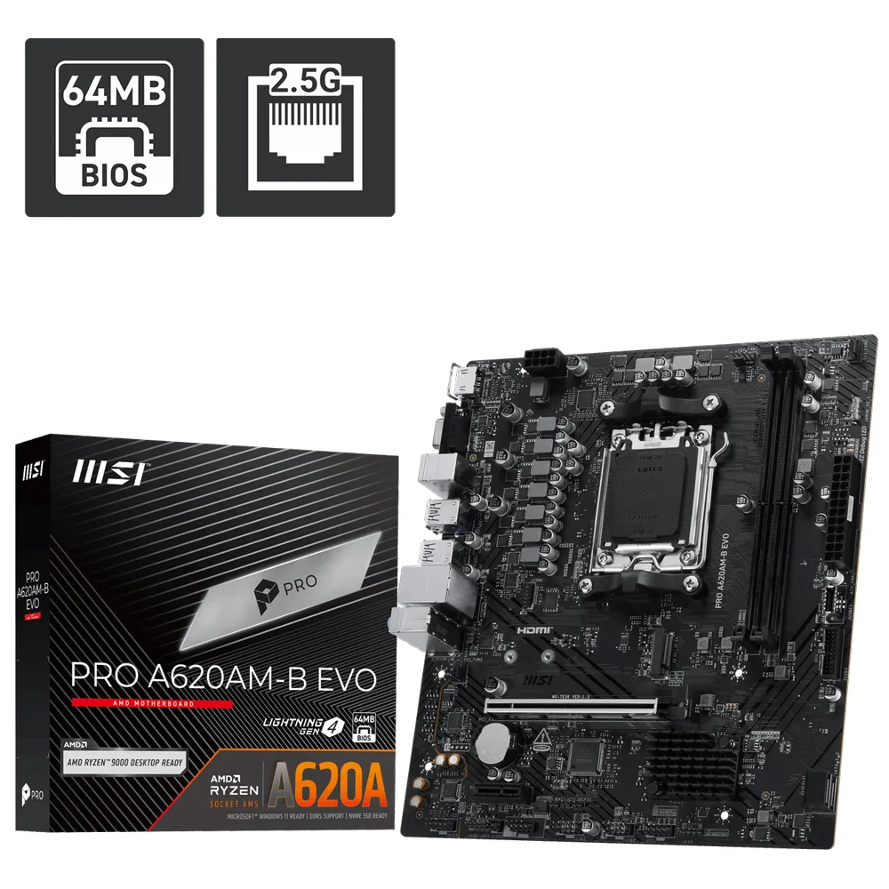 MSI MB PRO A620AM-B EVO AM5 DDR5 6800(OC)
