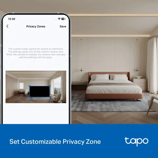 TP-LINK 3MP 4MM WIFI Kablosuz Pan/Tilt İç-Dış Mekan IP Kamera TAPO C216 görseli 2