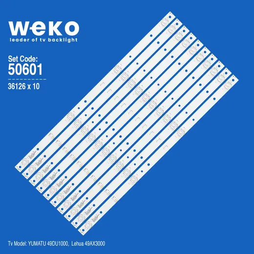 WKSET-5601 36126X10 JS-D-JP4910-041EC (60517) 10 ADET LED BAR 6V