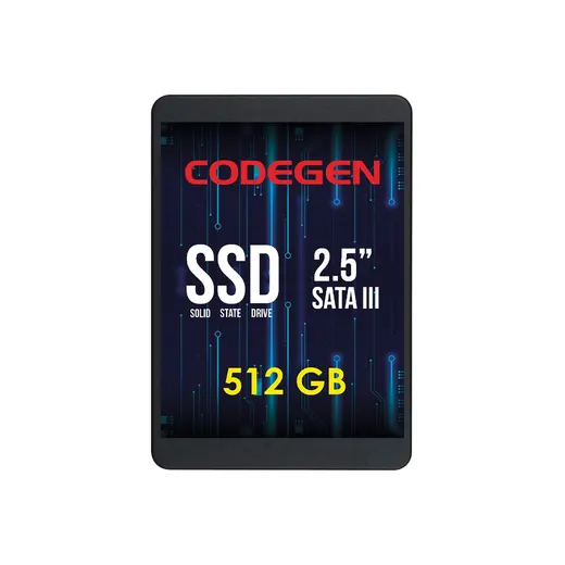 CODEGEN 512GB CDG-512GB-SSD25 560- 500MB/s SSD SATA-3 Disk görseli 1