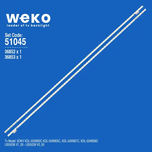 WKSET-6045 36852X1 36853X1 LB55038 V0_00 / LB55038 V1_00 2 ADET LED BAR (63LED)