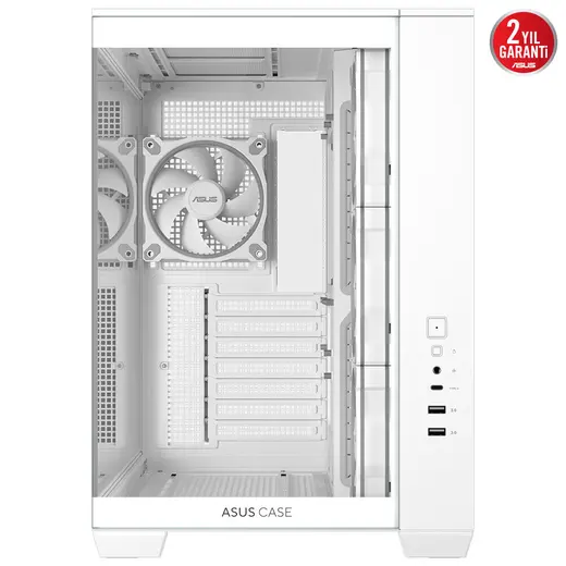 ASUS A32 PLUS TG ARGB Gaming Mid-Tower PC Kasası Beyaz / 90DC00S3-B19000 görseli 5