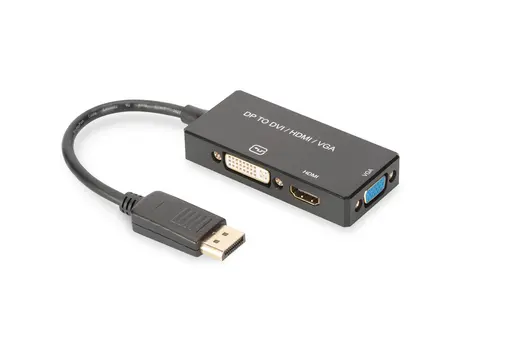 DIGITUS AK-340418-002-S DisplayPort (DP) Çeviricisi/3 in 1 Multi-Media Kablosu Kablolu