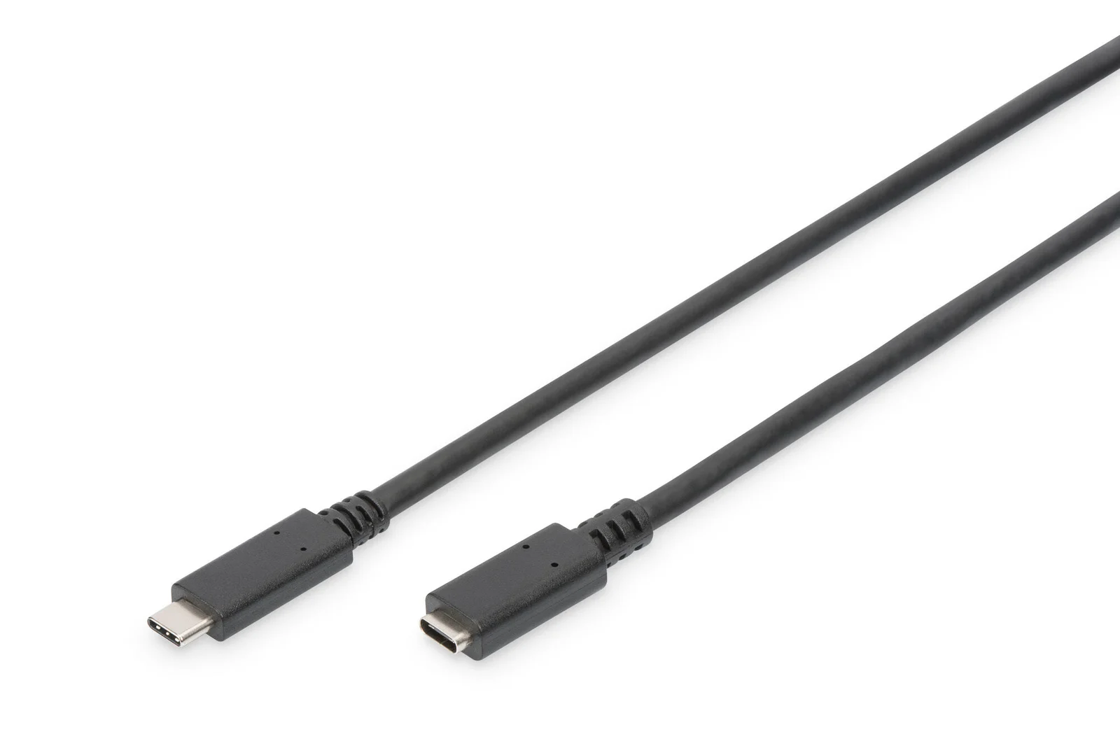 DIGITUS AK-300210-020-S USB Tip C™ Uzatma Kablosu, Tip C Erkek Tip C Dişi, 2 metre, 3A, 480MB, 2.0 Versiyon, CE