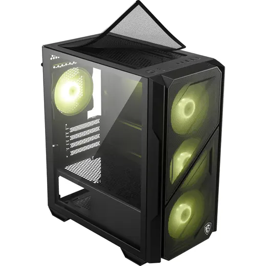 MSI MAG FORGE M110R AIRFLOW Temperli Cam ARGB Matx Mini Tower Kasa PSU YOK alternatif görünüm
