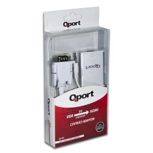 QPORT (Q-VH) VGA TO HDMI CEVIRICI + SES KABLOSU alternatif görünüm