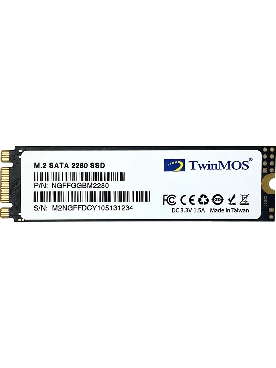 TWINMOS 2 TB M.2 SATA SSD 580/550 (NGFF2TBM2280)