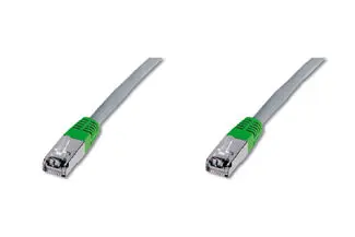 DIGITUS DK-1521-100-CO Cat. 5E F-UTP Patch Kablo, Cross, 10 metre, AWG 26, Gri Renk