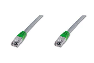 DIGITUS DK-1521-100-CO Cat. 5E F-UTP Patch Kablo, Cross, 10 metre, AWG 26, Gri Renk