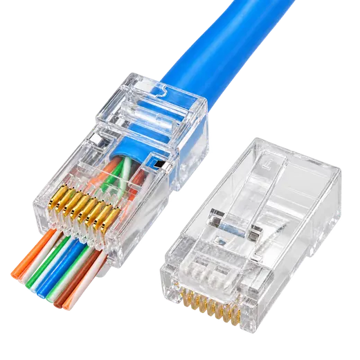 RJ45 CAT6 YENİ NESİL DELİKLİ EZ JACK KONNEKTÖR 100LÜ PAKET