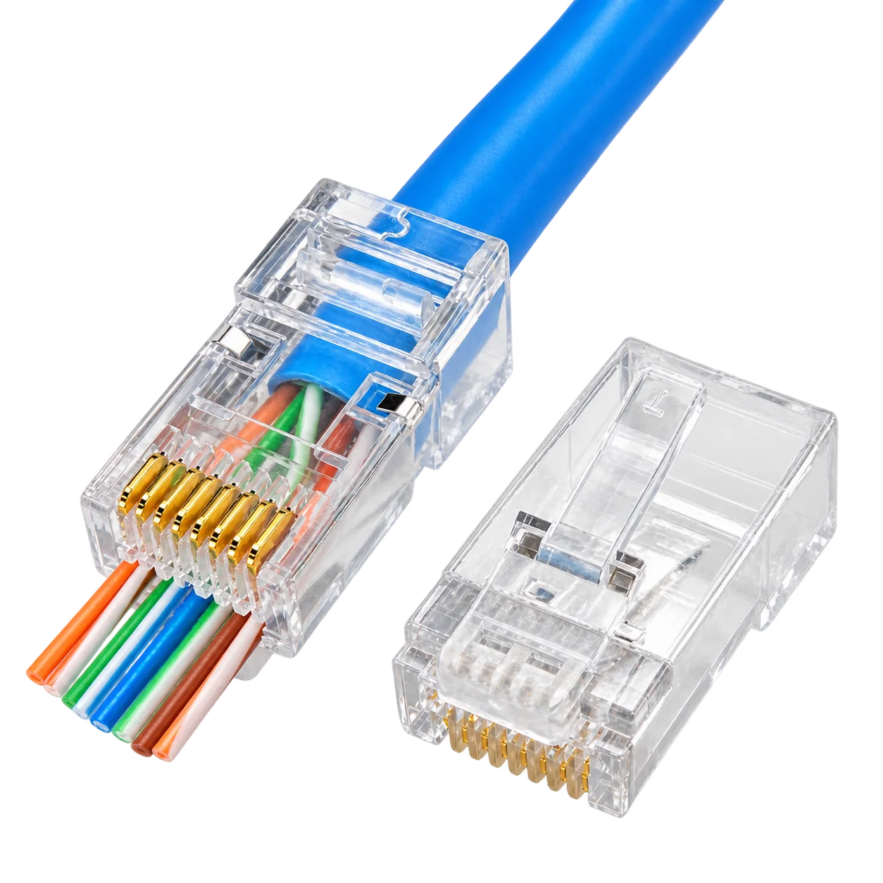 RJ45 CAT6 YENİ NESİL DELİKLİ EZ JACK KONNEKTÖR 100LÜ PAKET