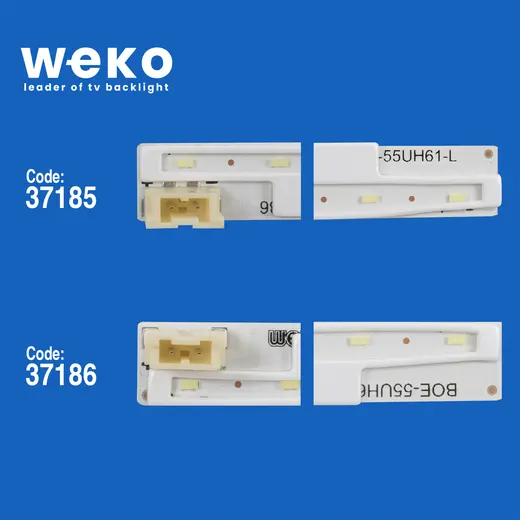 WKSET-6456 37185X1 37186X1 BOE-55UH61-L/R CSOT-55LH65-L/R 2 ADET LED BAR (63LED) alternatif görünüm