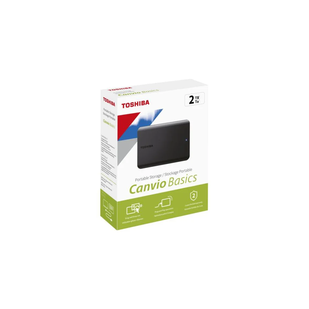 Toshiba 2.5" 2TB USB3.2 G1 Canvio Basic Siyah HDTB520EK3AA