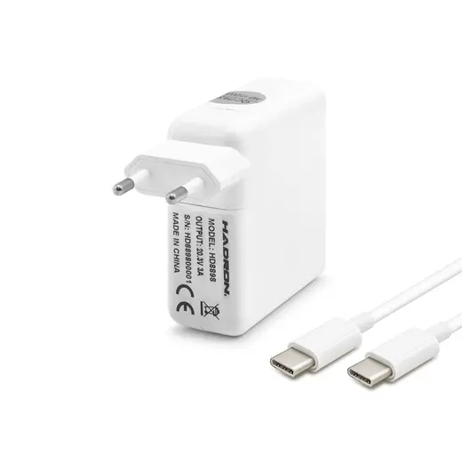 HADRON HD8898 Laptop Adaptörü 60W 20.3V 3A USB Type-C Uç MacBook Pro Lenovo