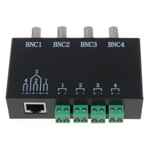 SJX-140B 4 Kanal Passive Video Balun BNC to UTP RJ45 2'li AHD Kameralar için alternatif görünüm