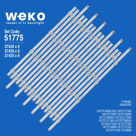 WKSET-6775 37428X6 37429X6 37430X6 BN96-50310A BN96-50311A BN96-50312A 18 ADET LED BAR