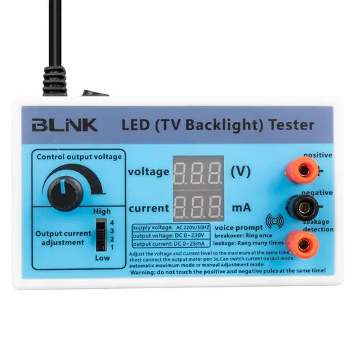 BLİNK LED TV BACKLIGHT VOLTAJ-AMPER ÖLÇER OUTPUT 0-230V SESLİ TEST CİHAZI alternatif görünüm