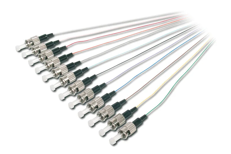 DIGITUS DK-25112-02 ST/UPC Fiber PigTail, Semi Tight Buffer, 50/125 µ DIN IEC 304 renk kodlu, multimode