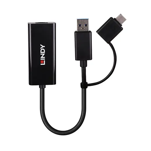 LINDY LIN-43412 USB 3.2 Gen 1 Gigabit Ethernet Çevirici USB 3.2 Gen 1 Gigabit Ethernet Converter