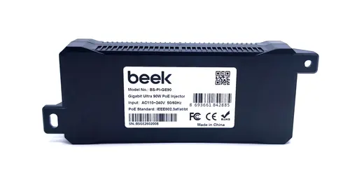 BEEK BS-PI-GE90 90W gigabit PoE injector, input; AC110-240V 50/60Hz görseli 4