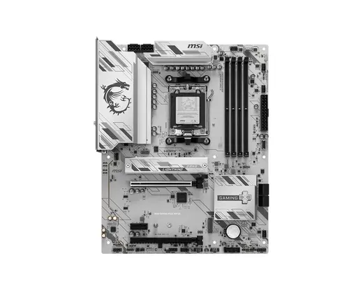 MSI B850 GAMING PLUS WIFI6E DDR5 HDMI-DP TYPEC PCIE 5.0 AM5 ATX BEYAZ görseli 1