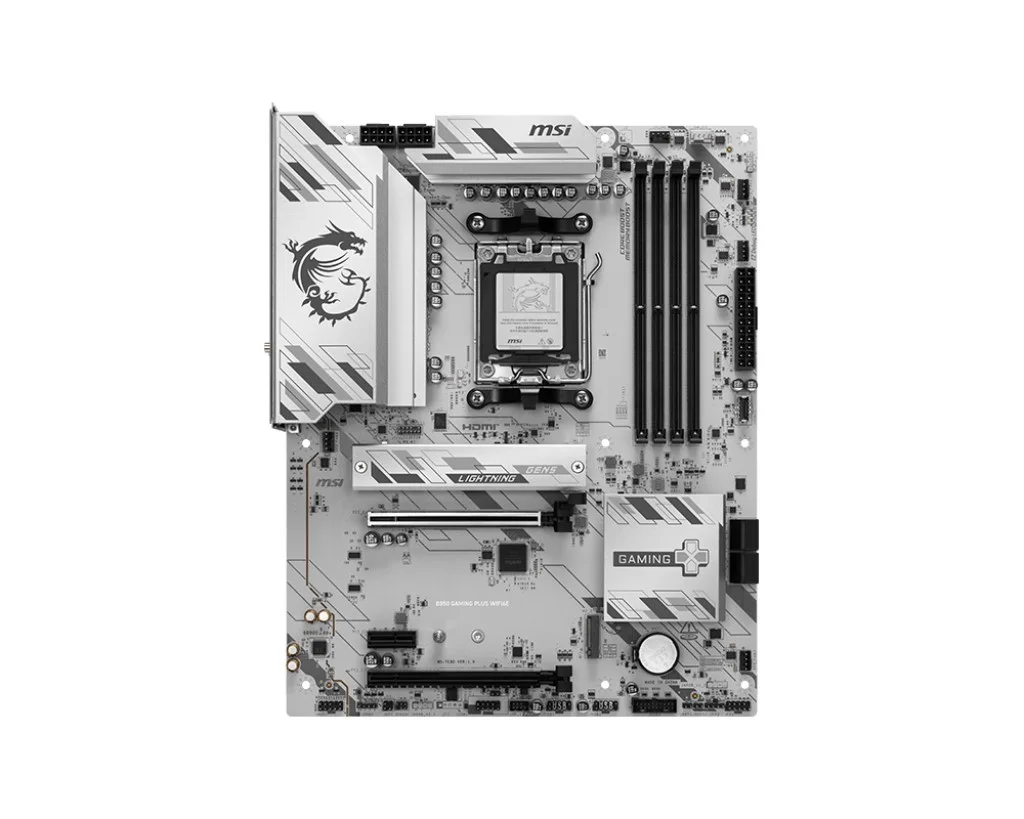 MSI B850 GAMING PLUS WIFI6E DDR5 HDMI-DP TYPEC PCIE 5.0 AM5 ATX BEYAZ