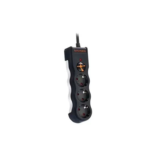 TUNÇMATİK 1.5metre POWERSURGE TSK19010 PLUG-1050 3'li Siyah Priz