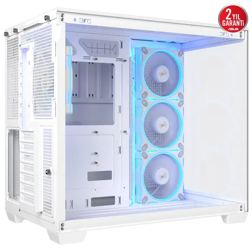 ASUS A32 PLUS TG ARGB Gaming Mid-Tower PC Kasası Beyaz / 90DC00S3-B19000 görseli 3