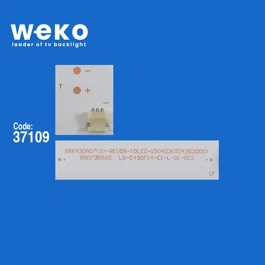 WKSET-6387 37109X4 LB43006 V0V1 LB-C430F14-E1- A-G2-DL1 4 ADET LED BAR alternatif görünüm